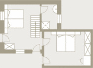 Camere appartamento maso antico